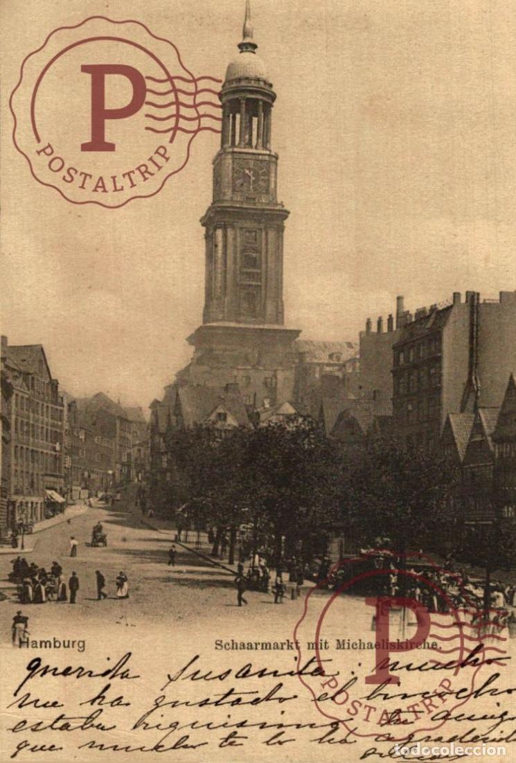 Postales: Hamburg-Neustadt, Schaarmarkt mit Michaeliskirche