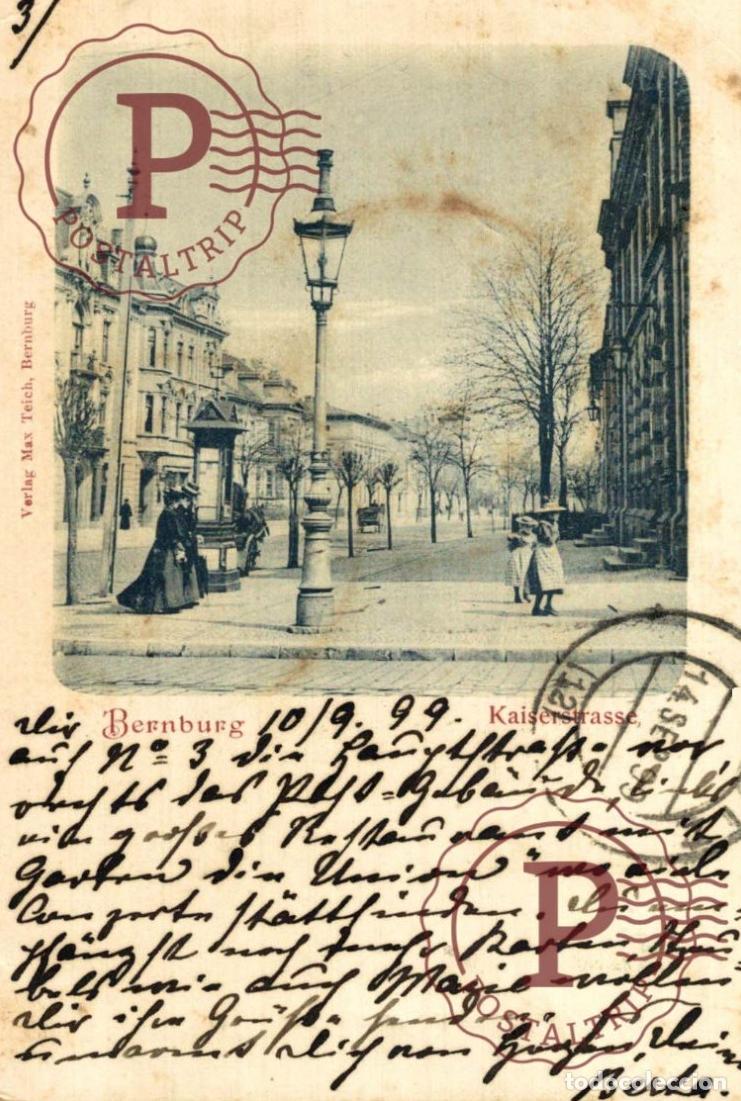 Postales: 1899 BERNBURG KAISERSTRASSE TO CADIZ SPANIEN