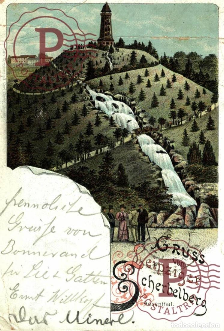 Postales: ETAT 1896 !!!! GRUSS AUS LERPZIGER SCHERBELBERG ROSENTHAL ETAT SEE SCAN