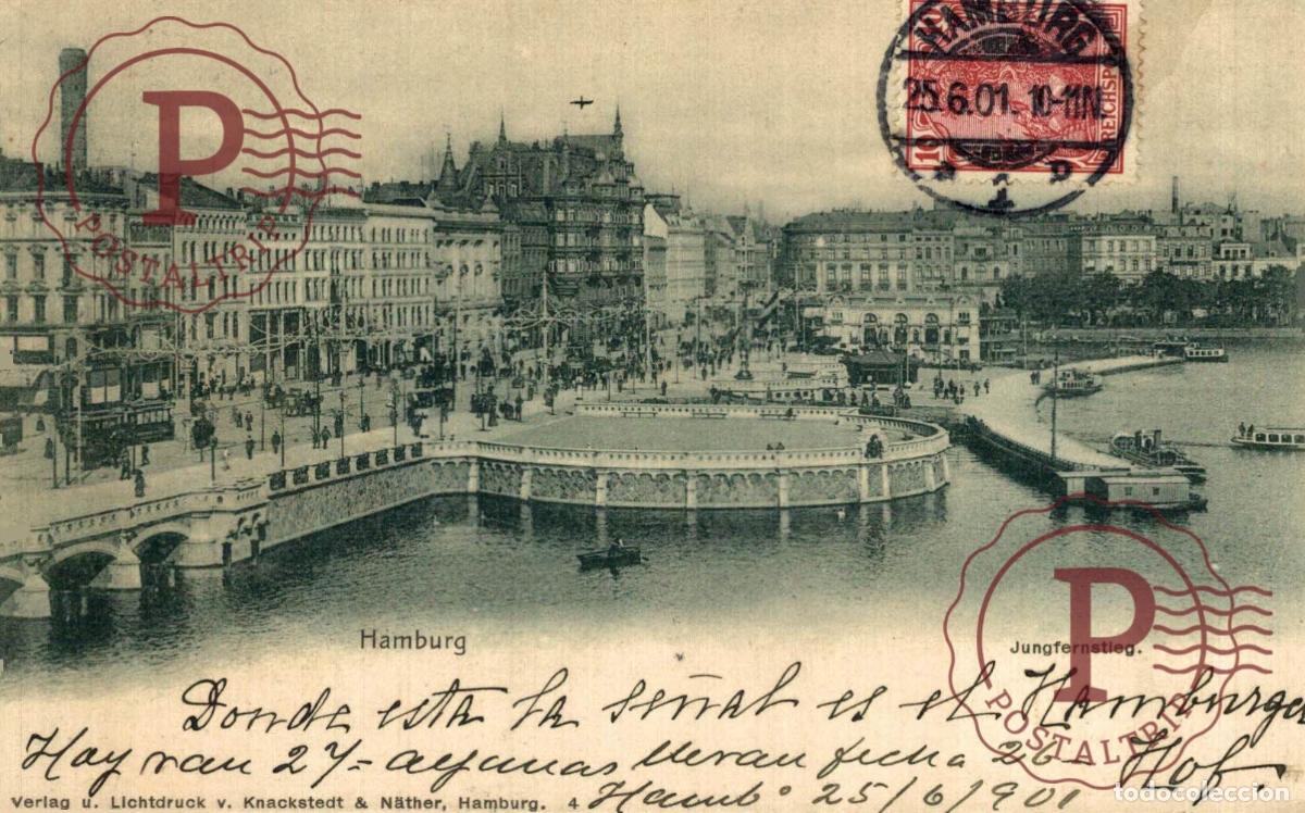 Cartoline: HAMBURG 1901 JUNGFERNSTIEG