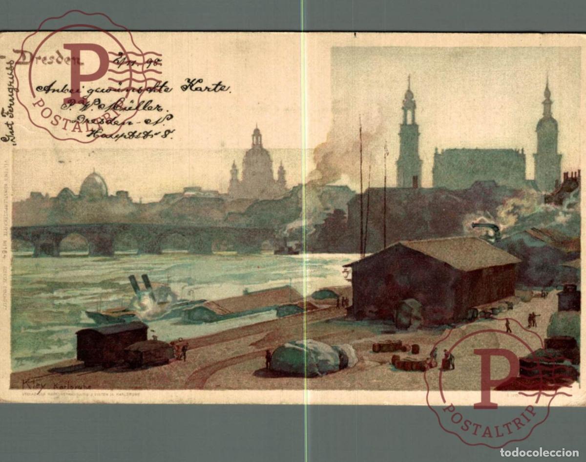 Postales: 1899 GRUSS AUS DRESDEN