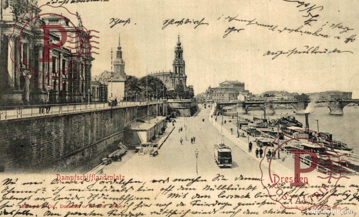 Postales: DRESDEN Allemagne - Dampfschifflandeplatz