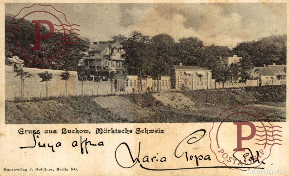 Postales: GRUSS AUS BUCKOW MARKISCHE SCHWEIZ SPANISCH STAMP TO CADIZ