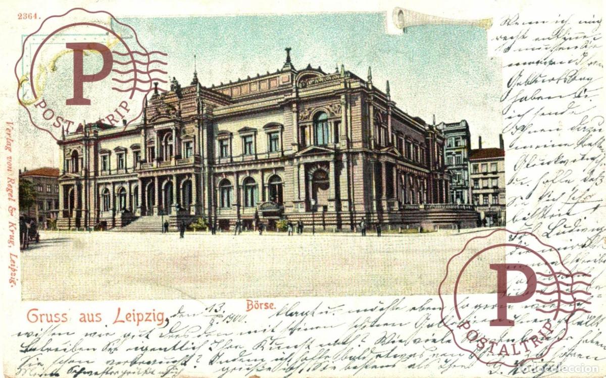 Postales: GRUSS AUS LEIPZIG BORSE