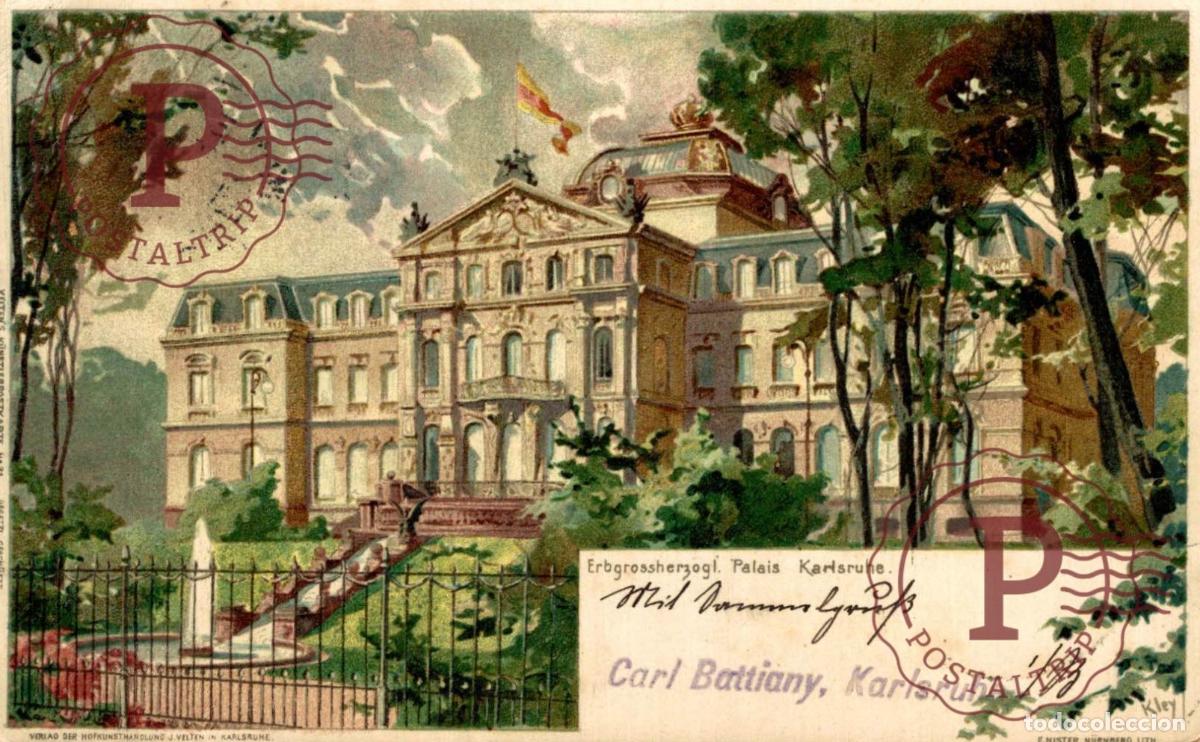 Postales: 1897 KARLSRUHE : Grossherz&ouml;gl. Palais