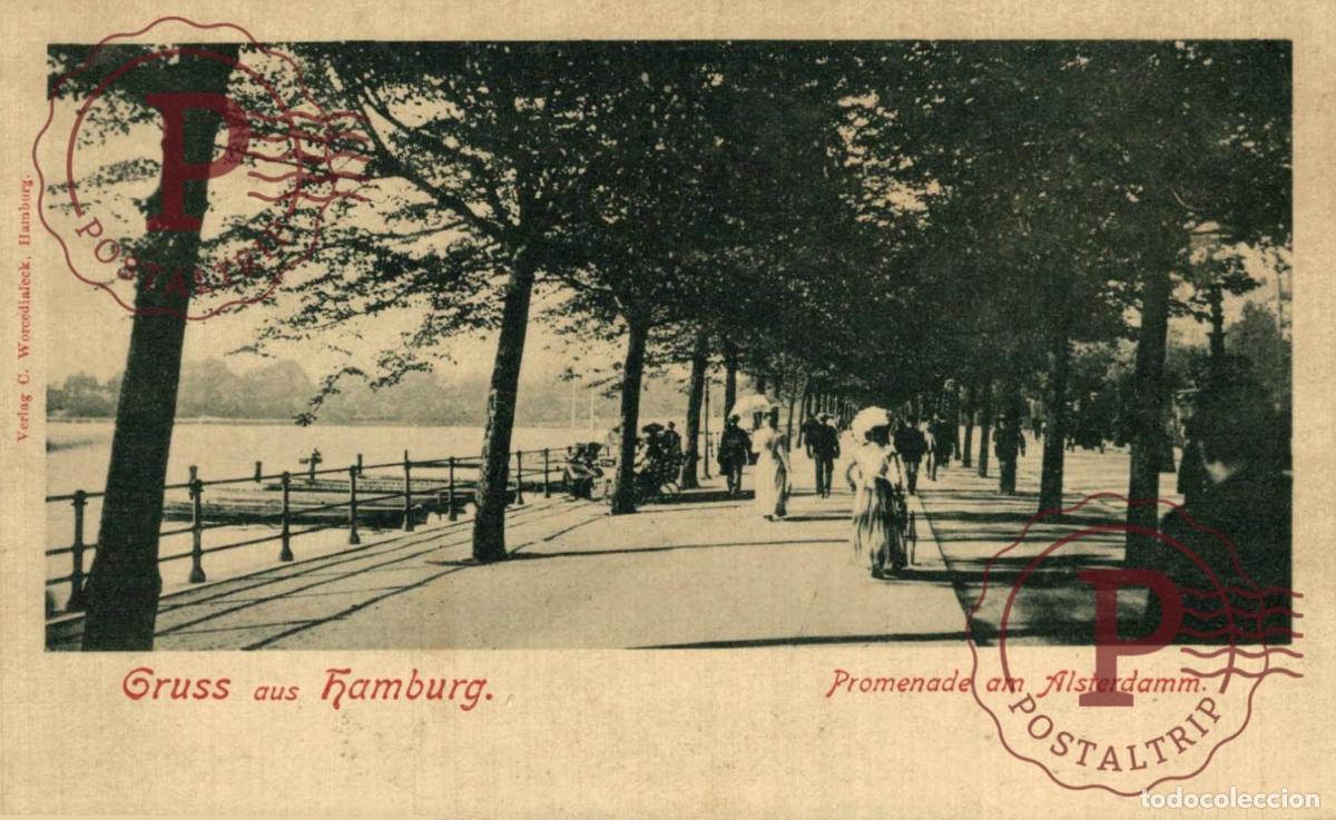 Postales: HAMBURG PROMENADE AM ALSTERDAMM