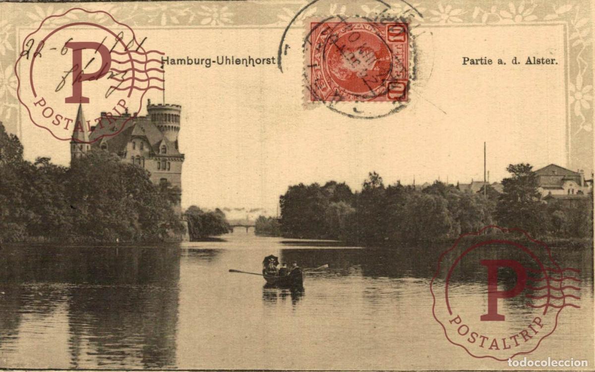Postales: HAMBURG UHLENHORT PARTIE AALSTER