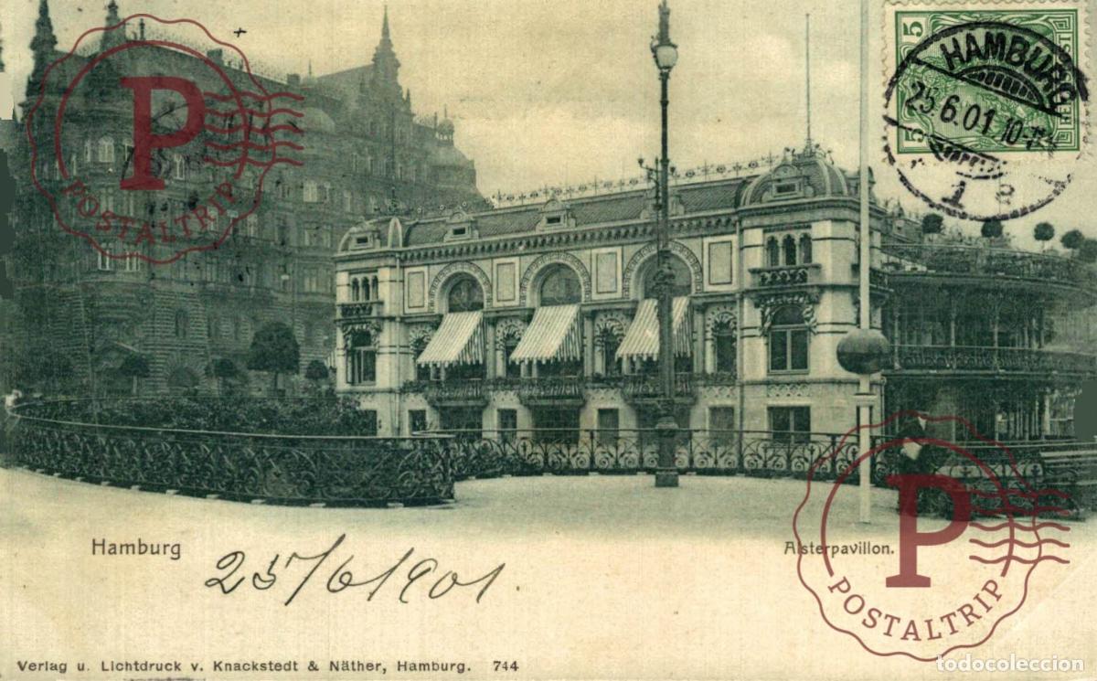 Postales: Hamburg - ALSTERPAVILLON NACH ESPA&Ntilde;A NACH CADIZ