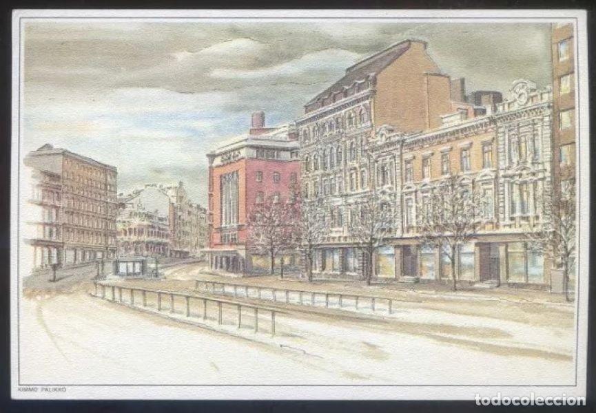 Postkarten: Finlandia. Ilustrador Kimmo P&auml;likk&ouml;. Circulada Helsinki a Barcelona en 1982.