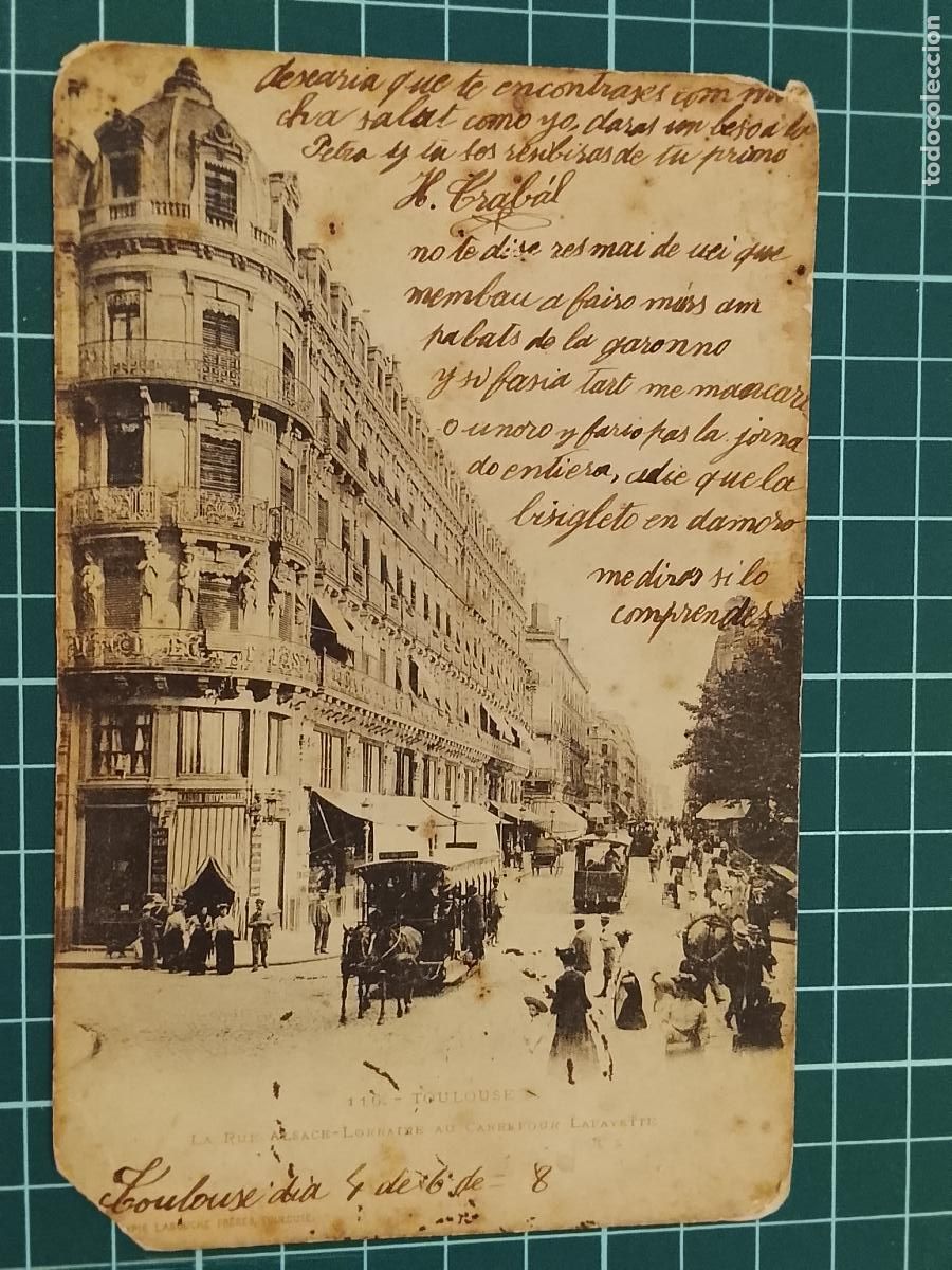 Postales: TOULOUSE - LA RUE ALSACE-LORRAINE AU CARREFOUR LAFAYETTE - LABOUCHE FRERES -POSTAL ANTIGUA-(116.004)