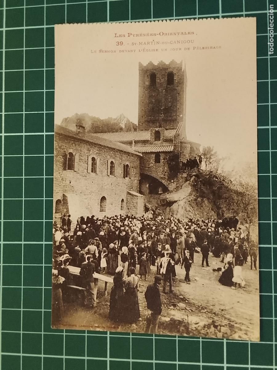 Postales: ST MARTIN DU CANIGOU - LE SERMON DEVANT L'EGLISE UN JOUR DE PELERINAGE - POSTAL ANTIGUA -(116.023)