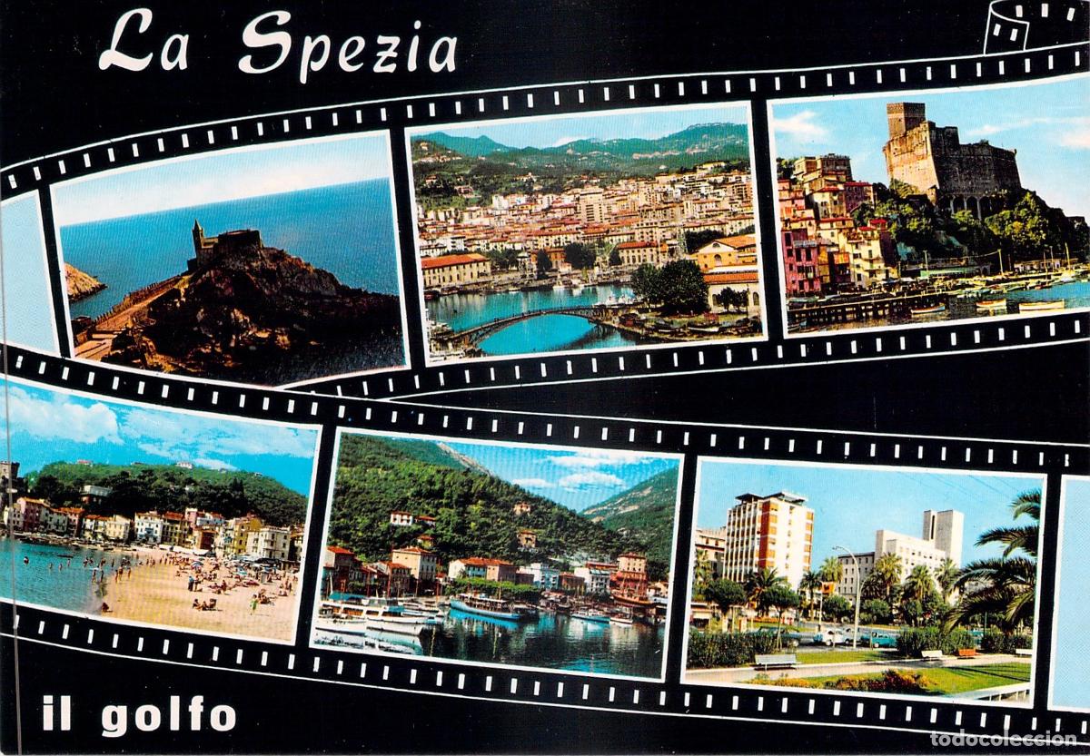 Postales: Postal Multi-vista La Spezia y Golfo de los Poetas, Italia