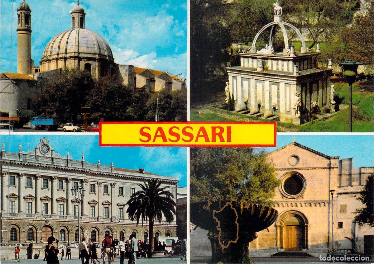 Postales: Postal de Sassari, Cerde&ntilde;a - Multi-vista de Monumentos Hist&oacute;ricos
