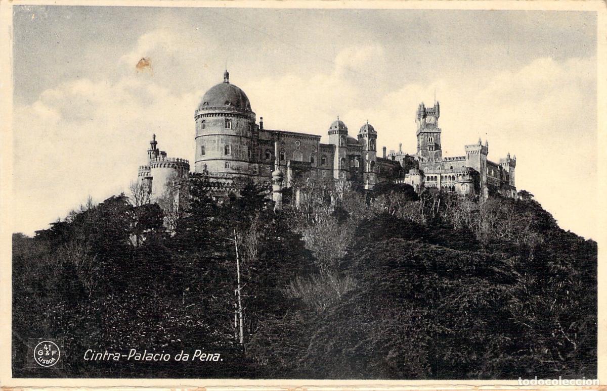 Postales: Postal de Sintra - Palacio Nacional de la Pena, Portugal