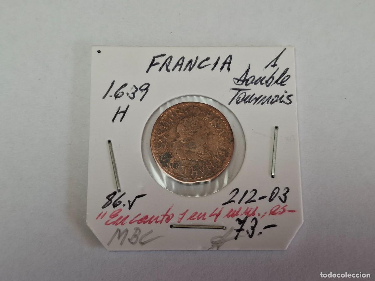 Postales: 1 DOUBLE TOURNOIS de 1639 H KM 86.5 FRANCIA en MBC