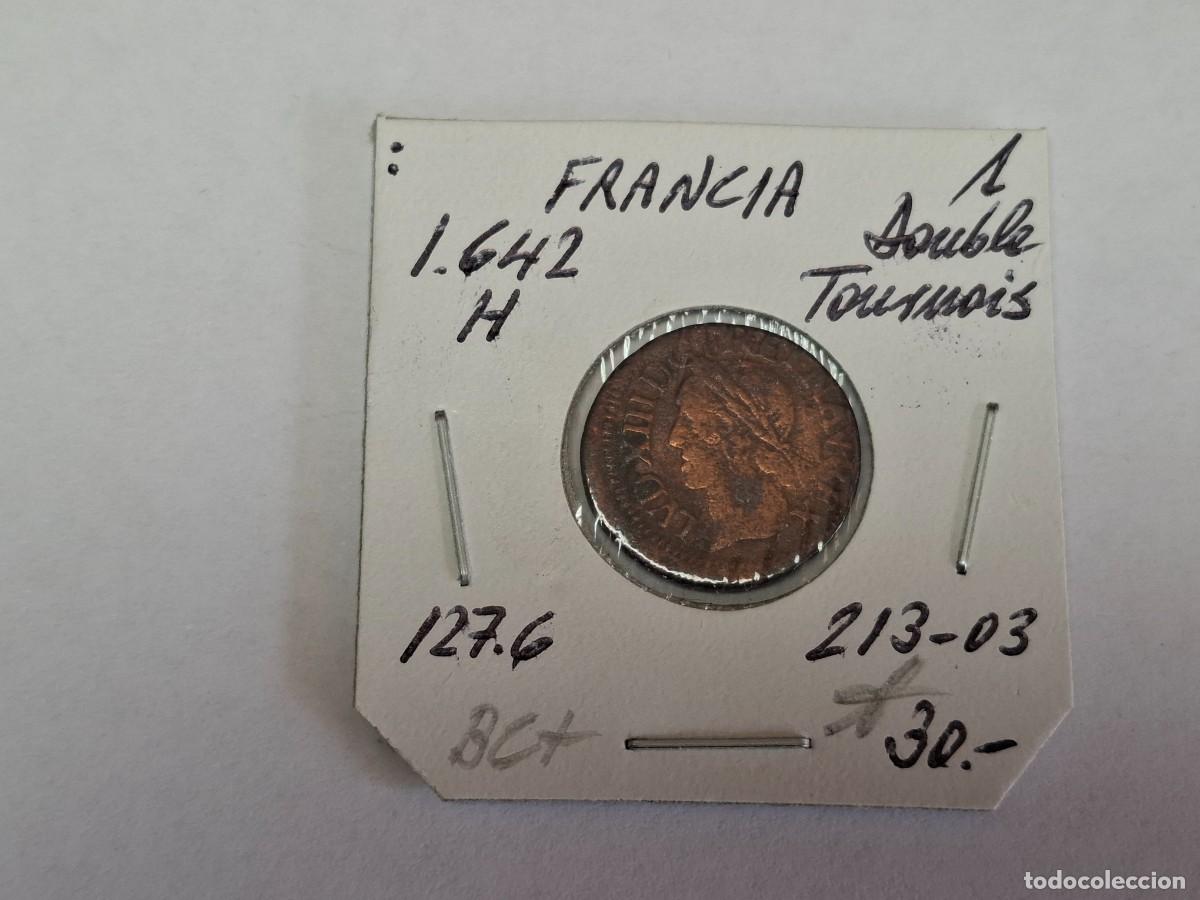 Postales: 1 DOUBLE TOURNOIS de 1642 H KM 127.6 FRANCIA en BC+