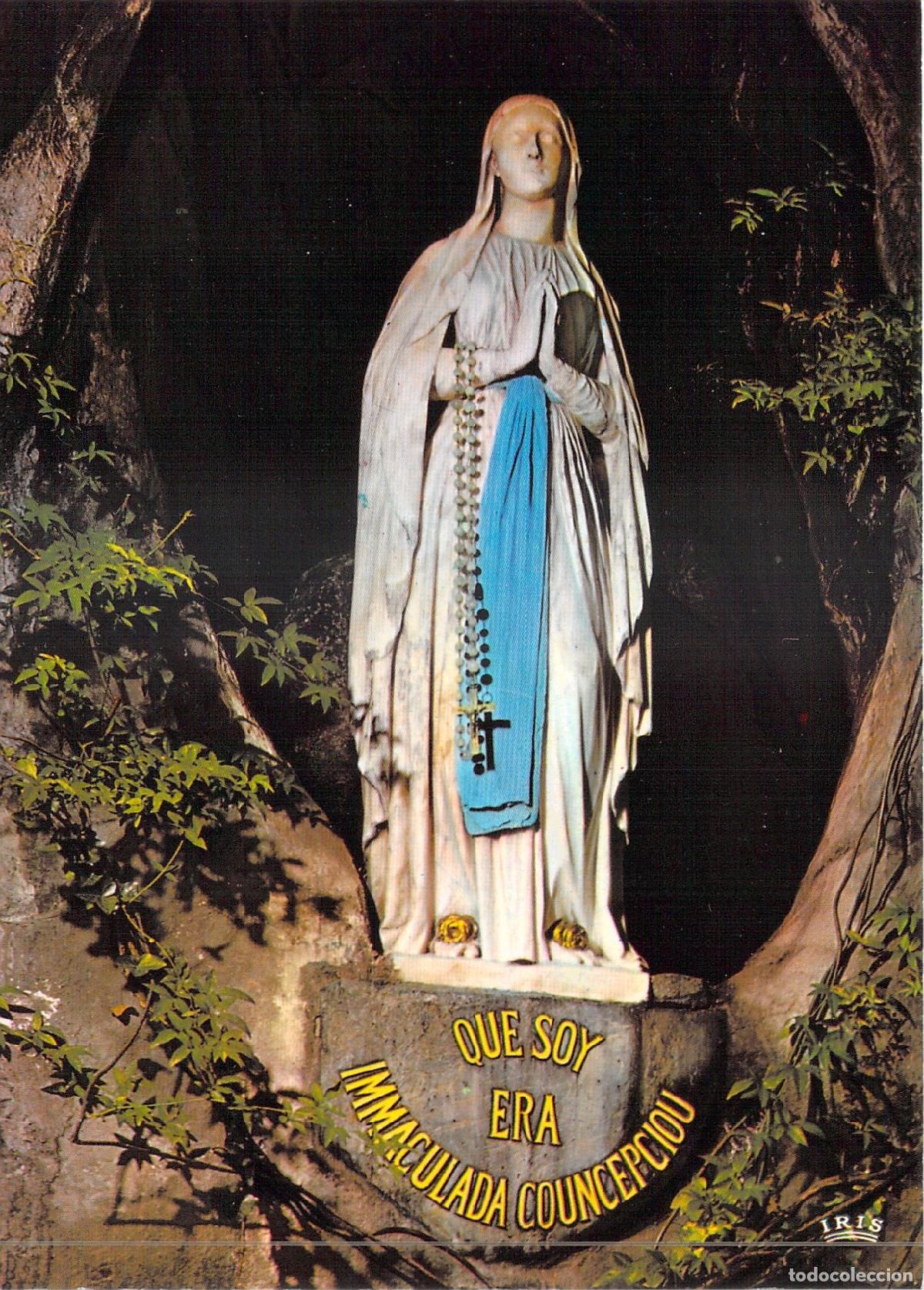 Postales: Postal de la Virgen de la Gruta Milagrosa, Santuario de Lourdes