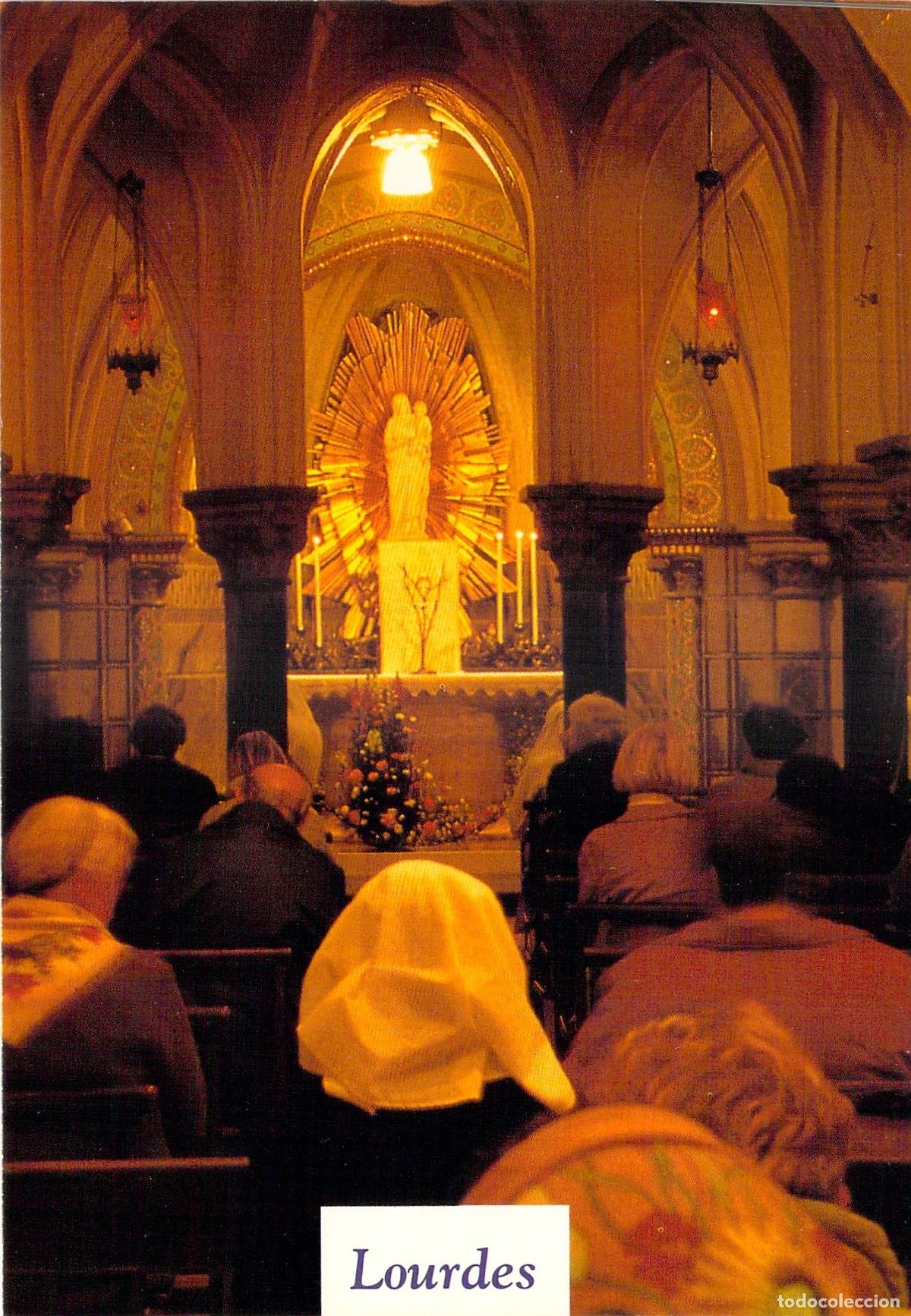 Postales: Postal del Interior de la Bas&iacute;lica del Rosario en Lourdes