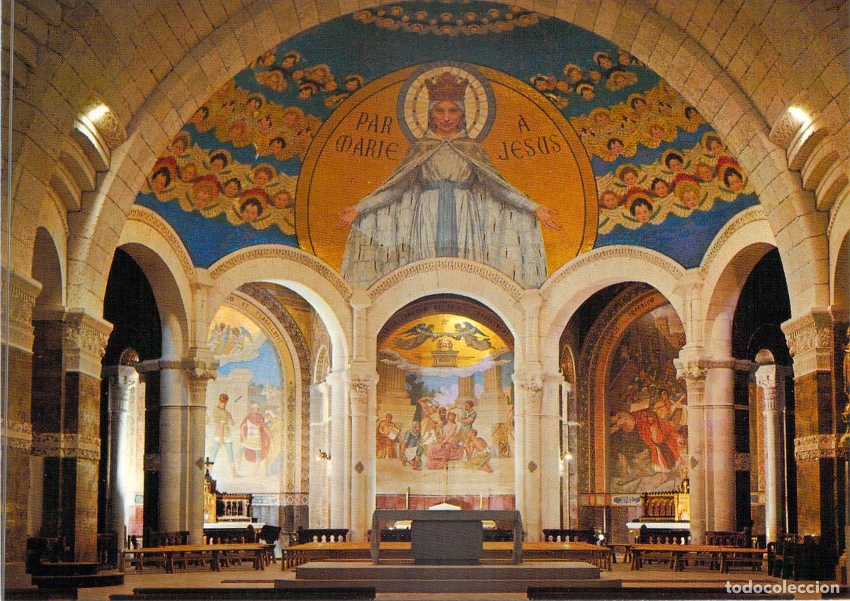 Postales: Postal del Interior de la Bas&iacute;lica del Rosario en Lourdes