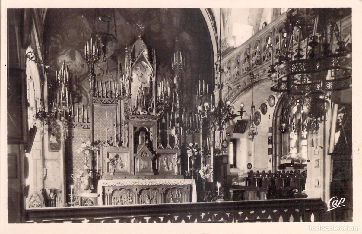 Postales: Postal del Interior de la Capilla Milagrosa en Rocamadour, Francia