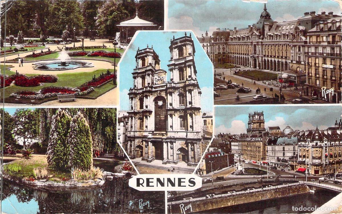 Postales: Postal de Rennes Francia Vistas M&uacute;ltiples de la Ciudad