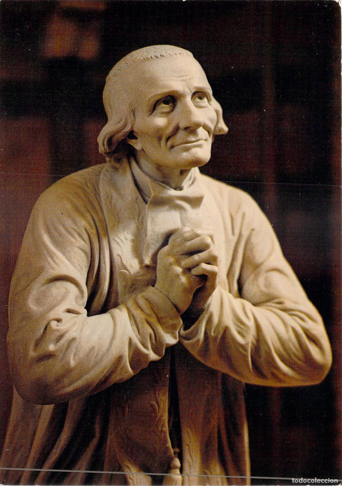 Postales: Postal del Santo Cura de Ars Estatua de Cabuchet Francia