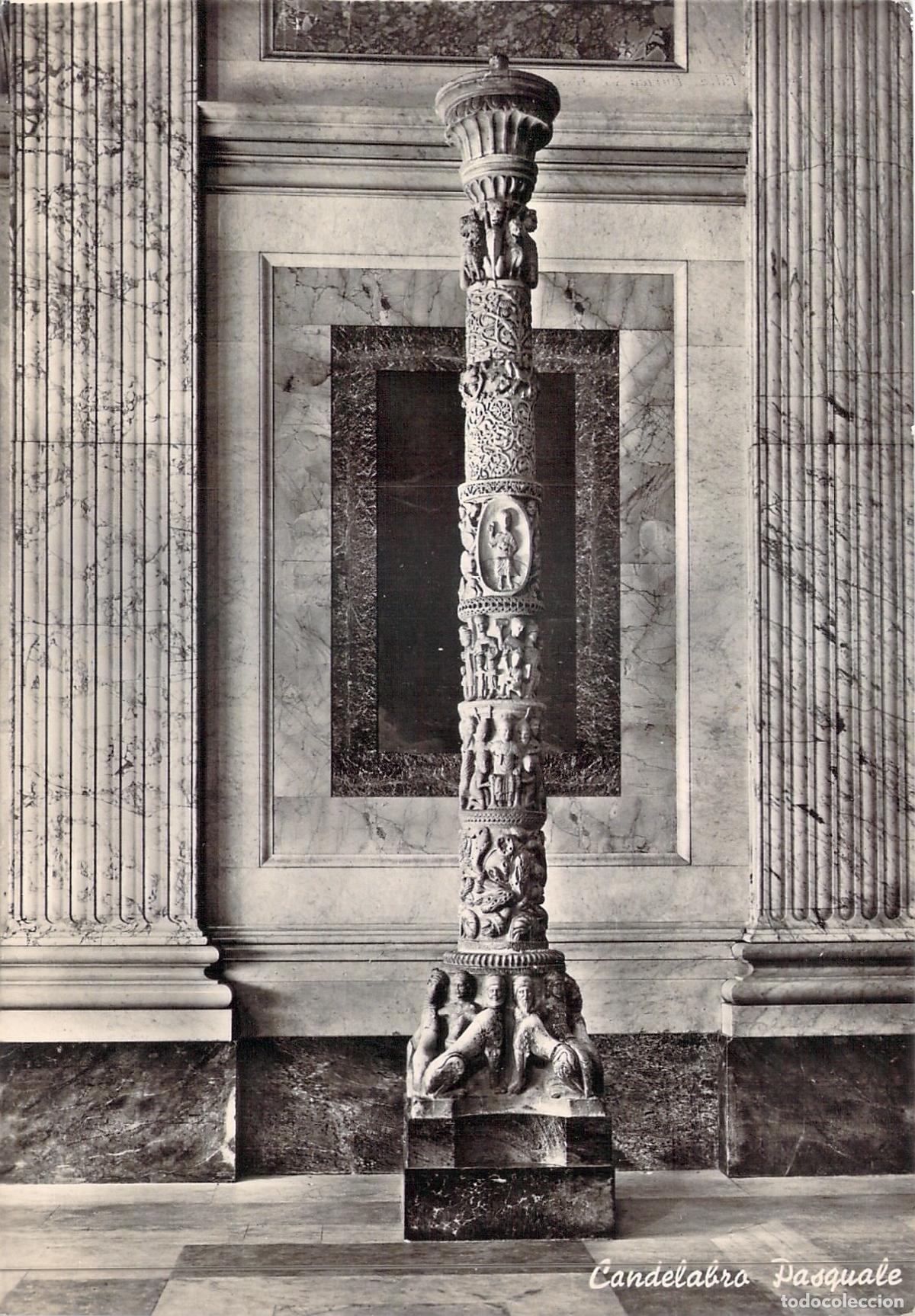 Postales: Postal Bas&iacute;lica de San Pablo Roma Candelabro Pascual