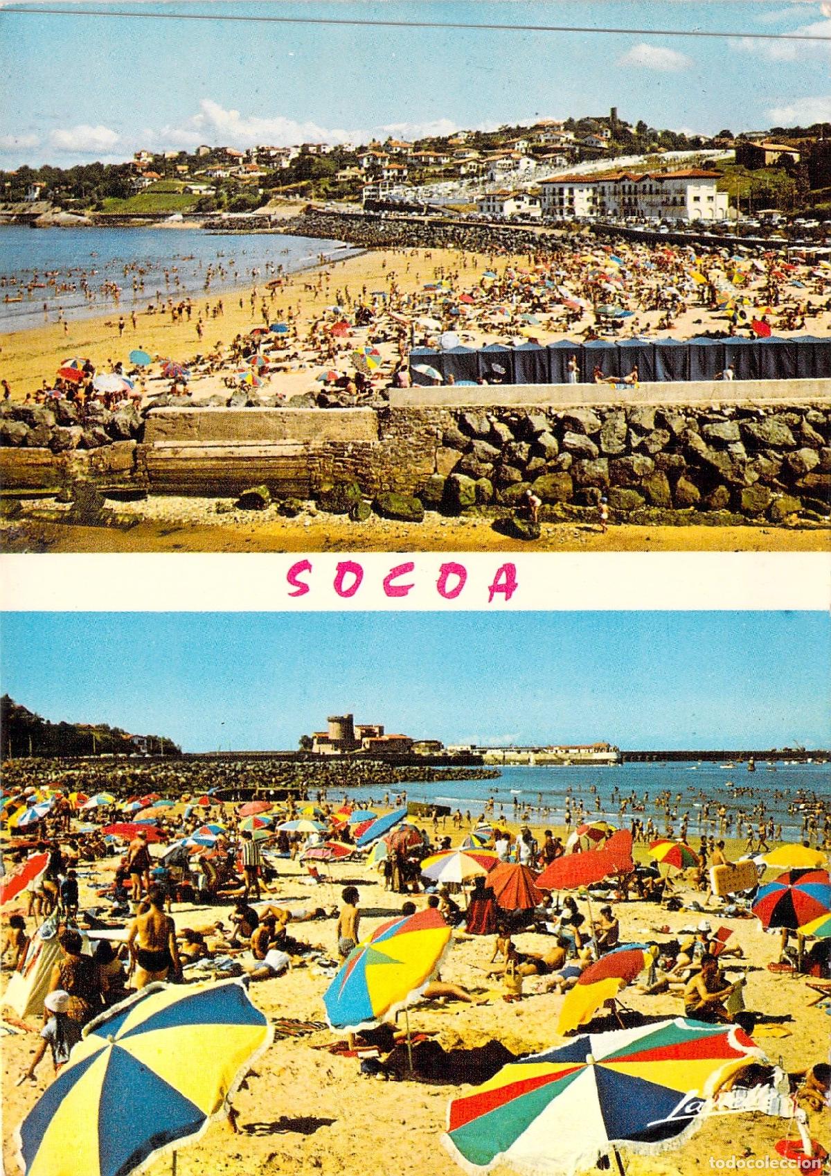 Postales: Postal de Socoa y Ciboure: Vista de la Playa y el Fuerte