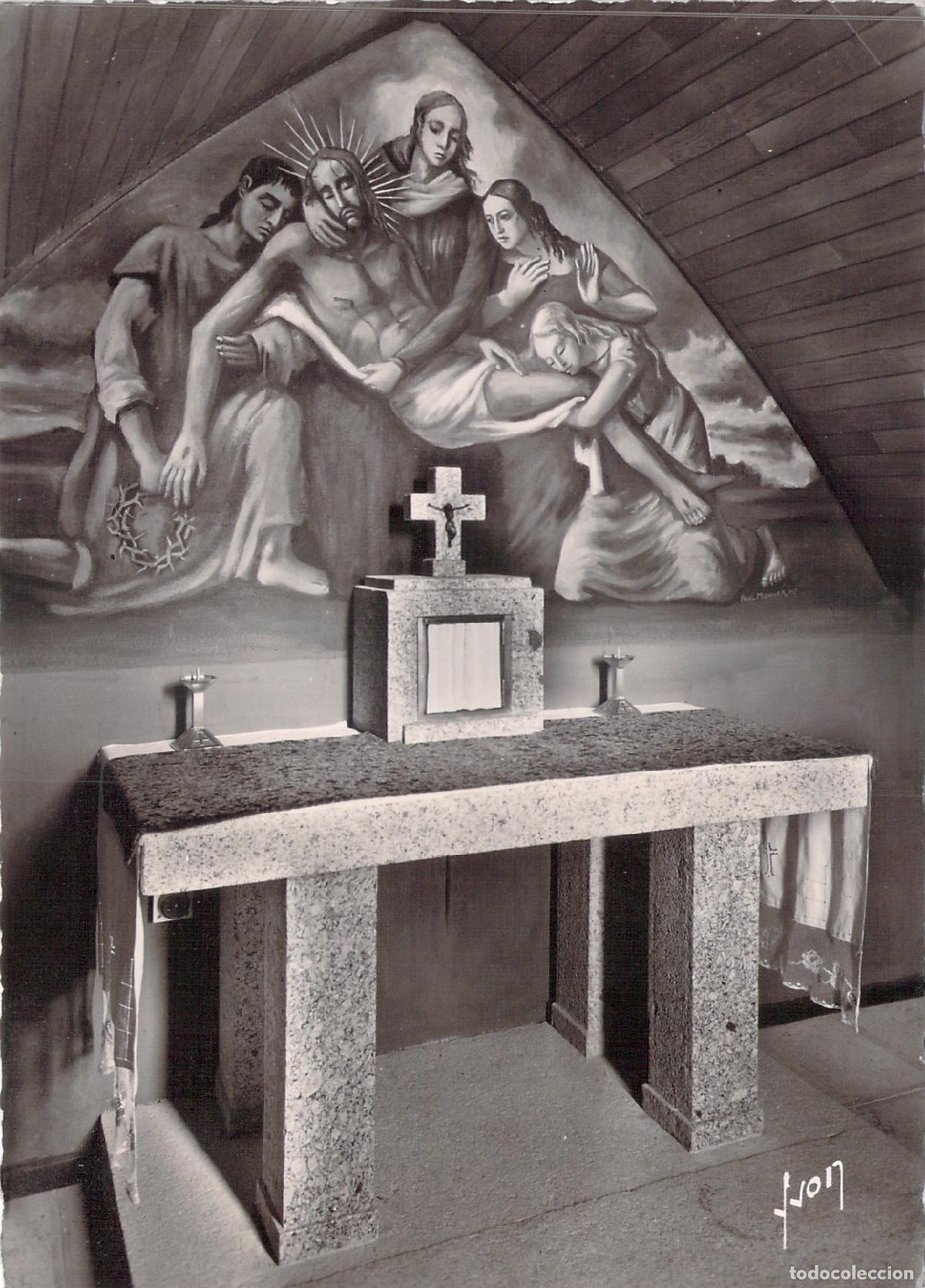 Postales: Postal de la Capilla de Notre-Dame des Alpes, Pieta de Paul Monnier