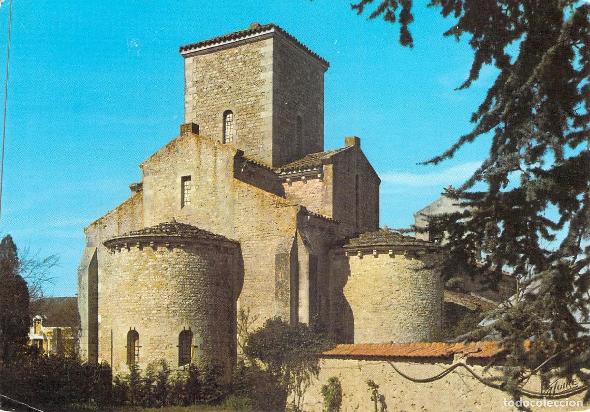 Postales: Postal de la Iglesia Carolingia de Germigny-des-Pr&eacute;s, Valle del Loira