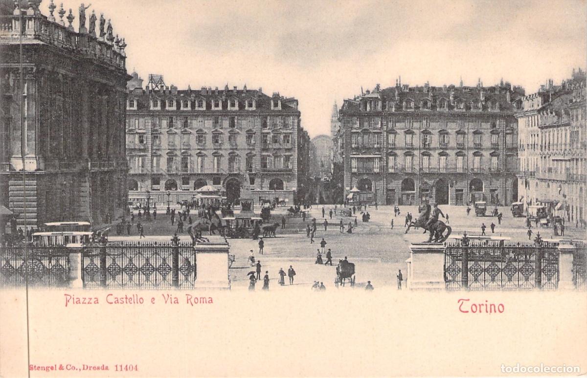 Postales: Postal de Torino - Piazza Castello e Via Roma, Italia