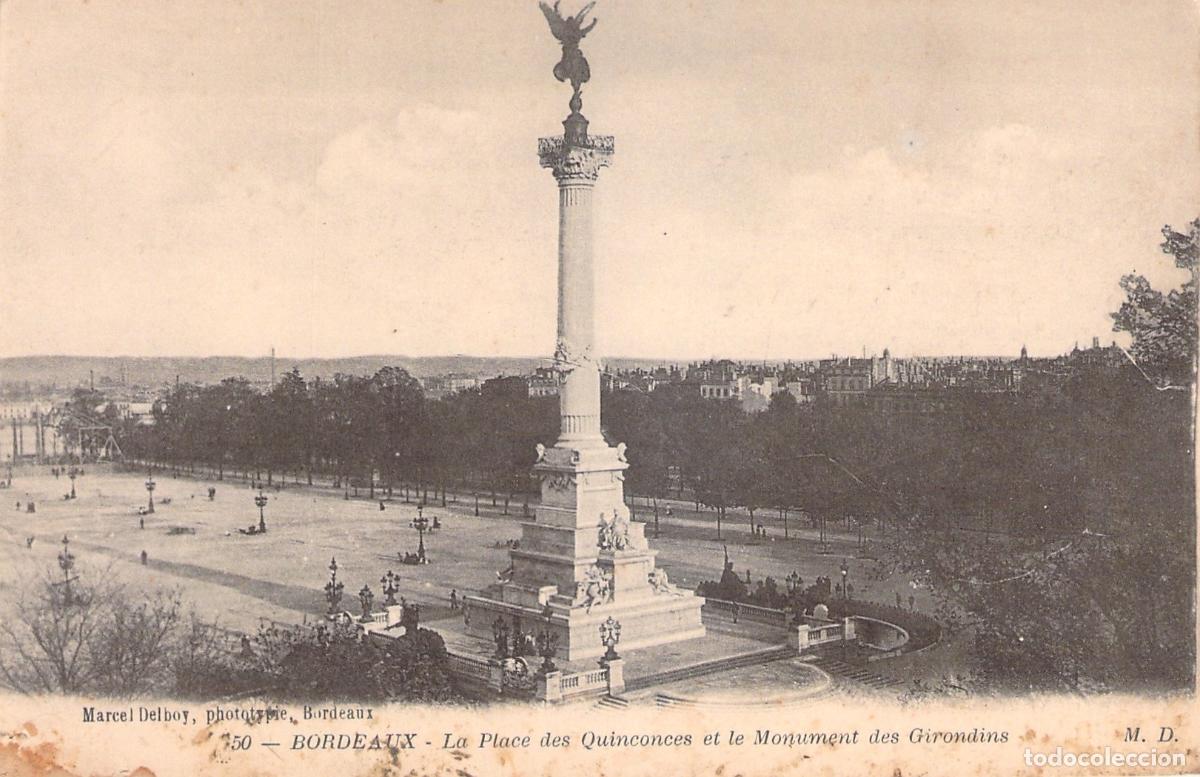 Postales: Tarjeta Postal de la Plaza de los Quinconces en Burdeos, Francia