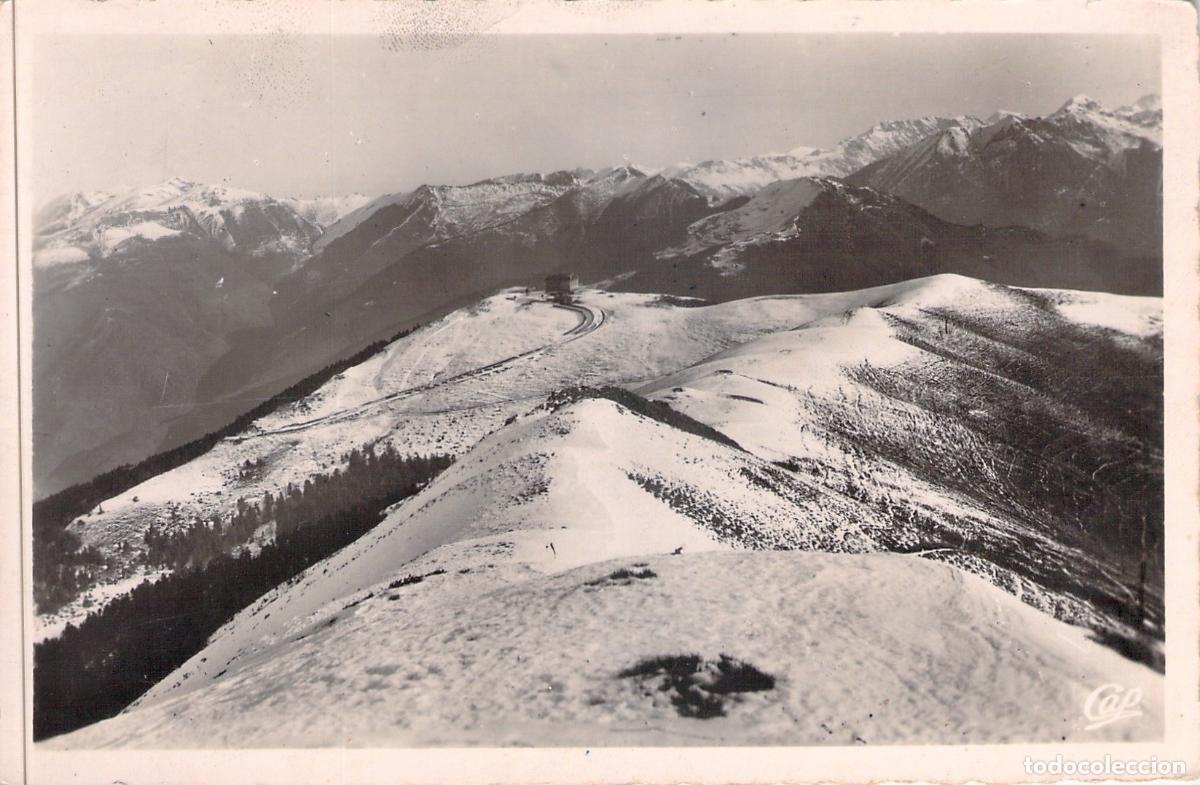Postales: Postal de Superbagn&egrave;res Francia en Invierno El Plateau y el Hotel