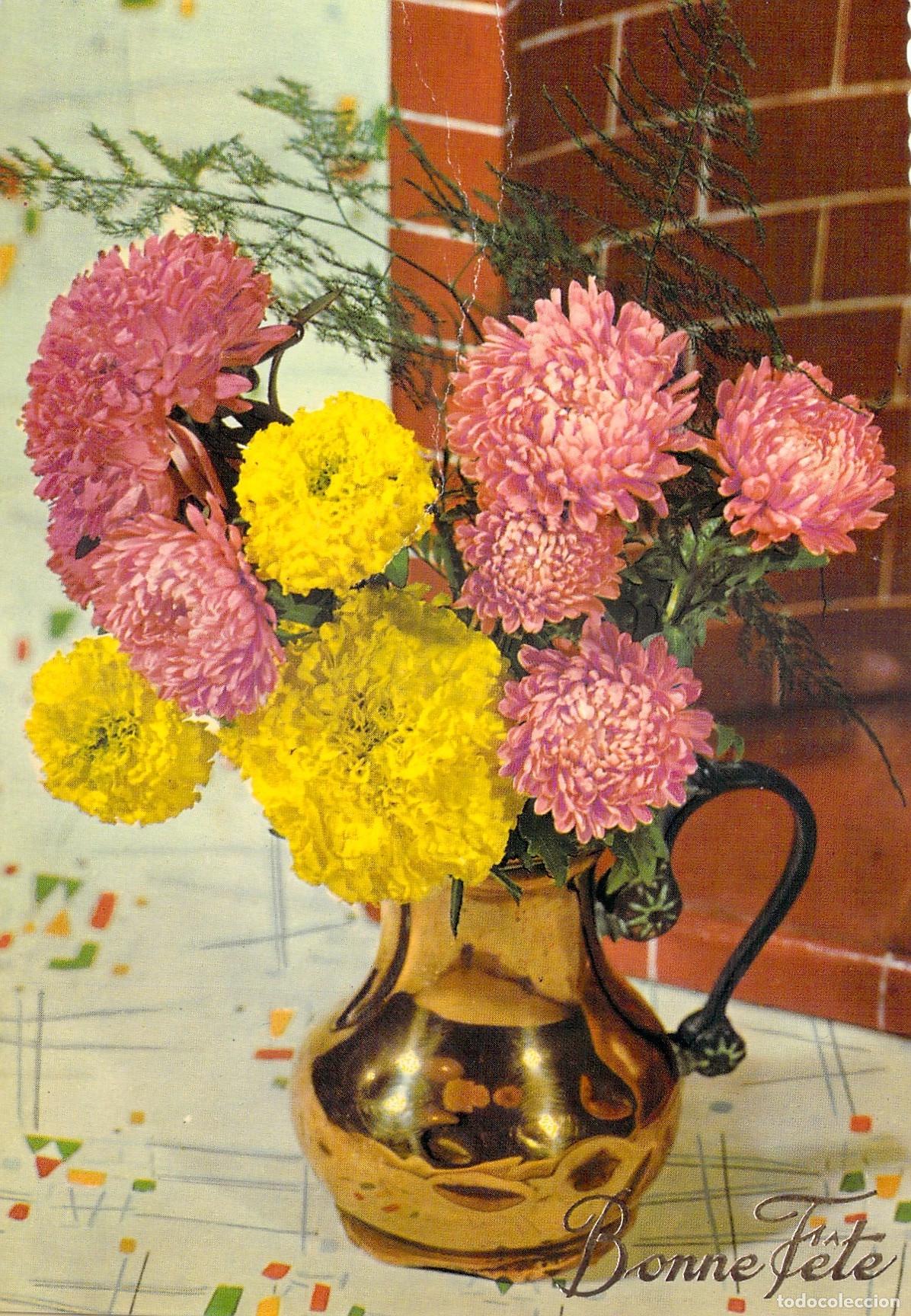 Postales: Tarjeta Postal de Ramo de Flores Bonne F&ecirc;te B&eacute;lgica