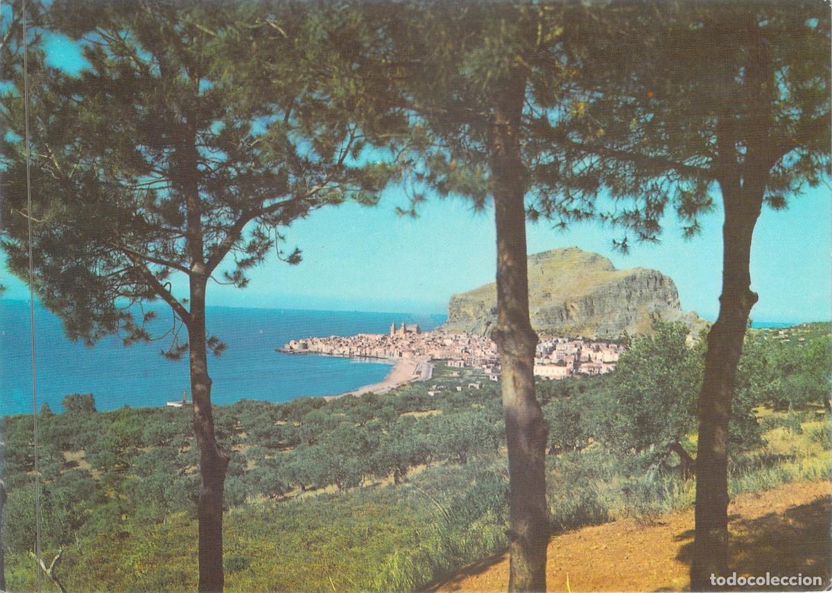 Postales: Postal de Cefal&ugrave; Sicilia Panorama de la Costa Italiana