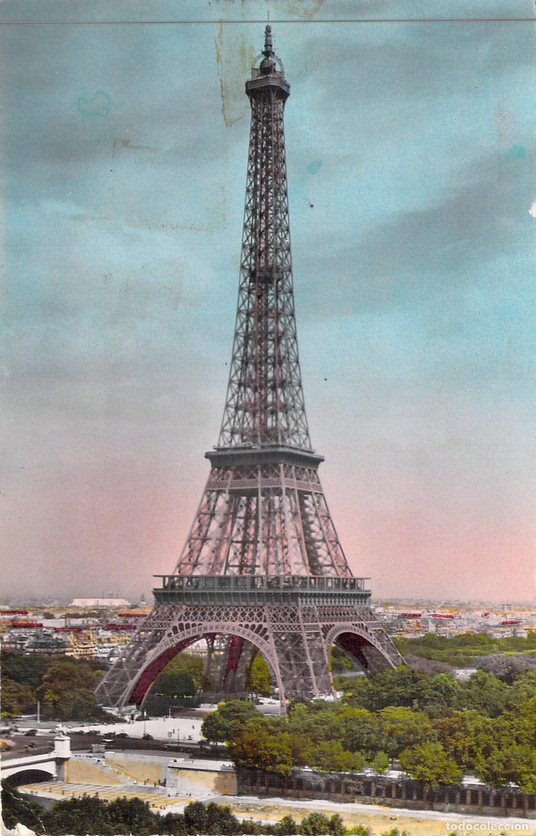 Cartoline: Postal de la Torre Eiffel en Par&iacute;s, Monumento Ic&oacute;nico de Francia
