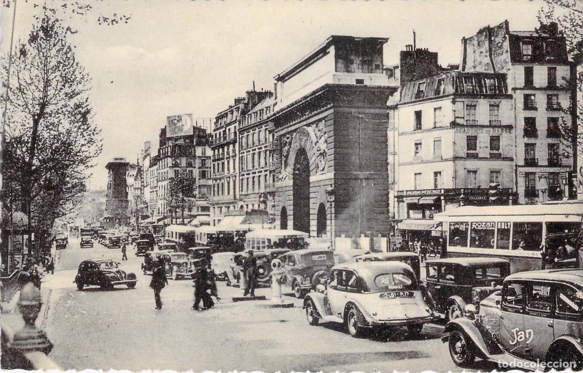 Cartoline: Postal de la Puerta de Saint-Martin y los Grandes Bulevares de Par&iacute;s