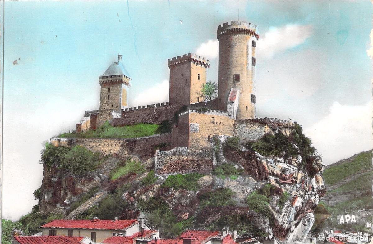 Postales: Postal del Castillo de Foix, Ari&egrave;ge, Francia - Fortaleza Medieval
