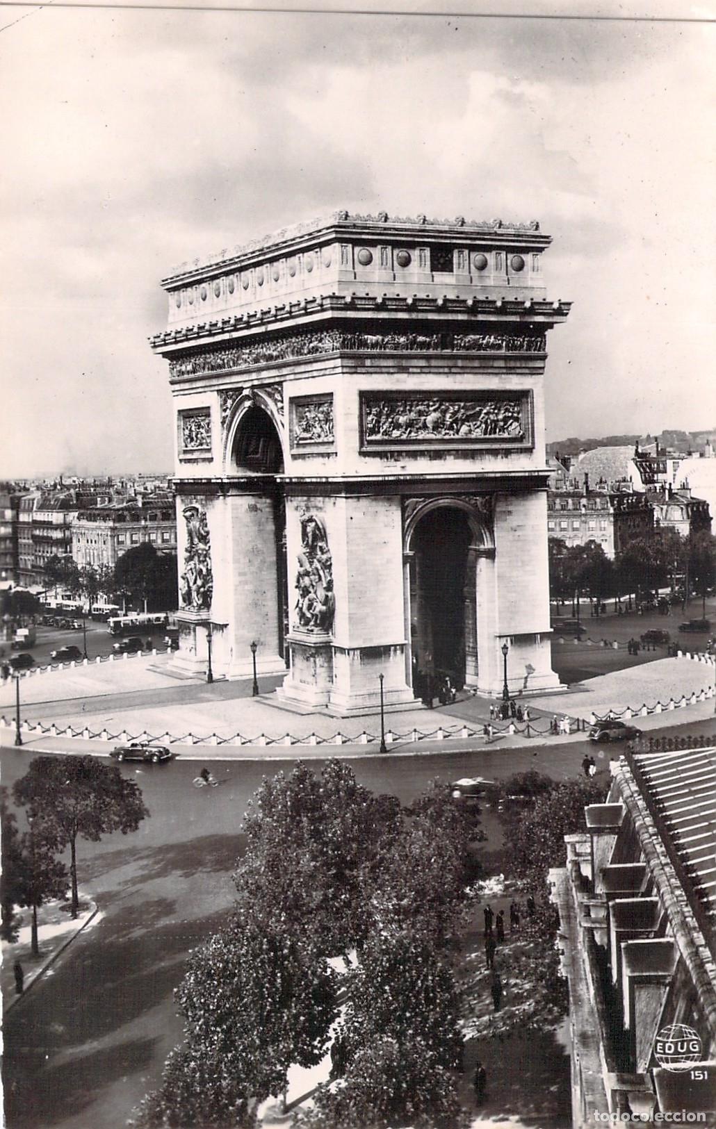 Postales: Postal Arco de Triunfo de Par&iacute;s, Francia - Fotograf&iacute;a Real