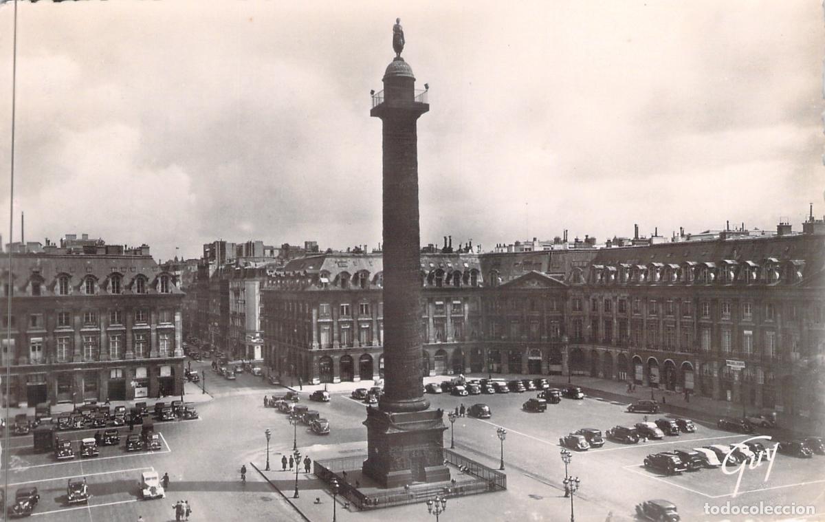 Postales: Postal de la Place Vend&ocirc;me y la Columna de la Gran Armada en Par&iacute;s