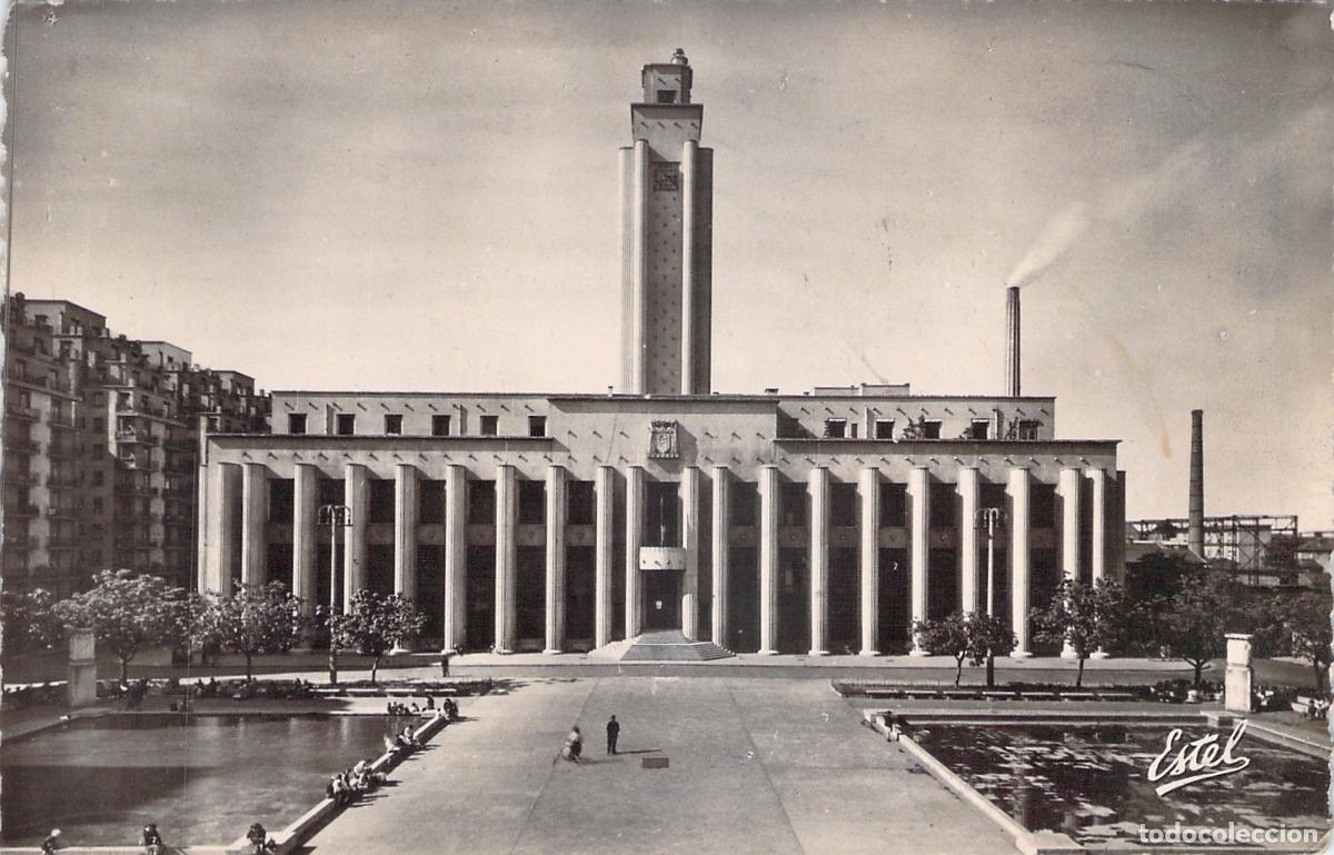 Cartes Postales: Postal del Ayuntamiento de Villeurbanne, Francia - H&ocirc;tel de Ville