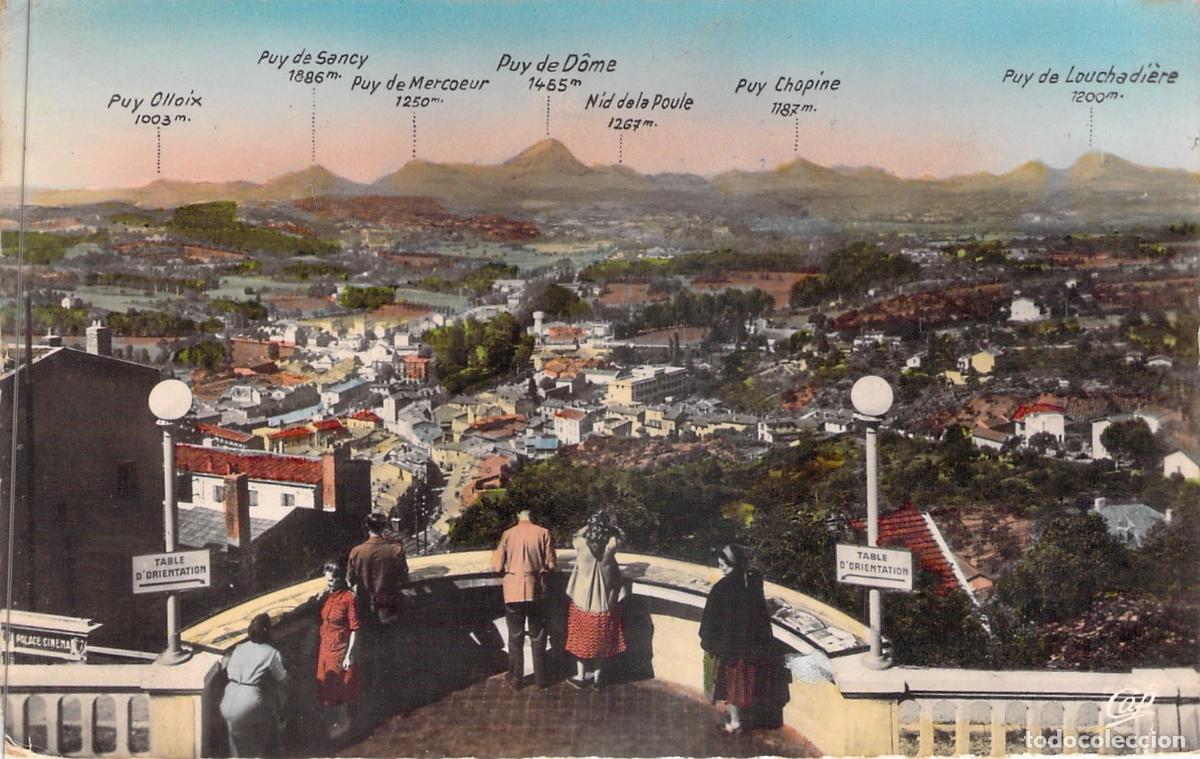 Cartes Postales: Postal de la Tabla de Orientaci&oacute;n y la Cordillera de los Puys