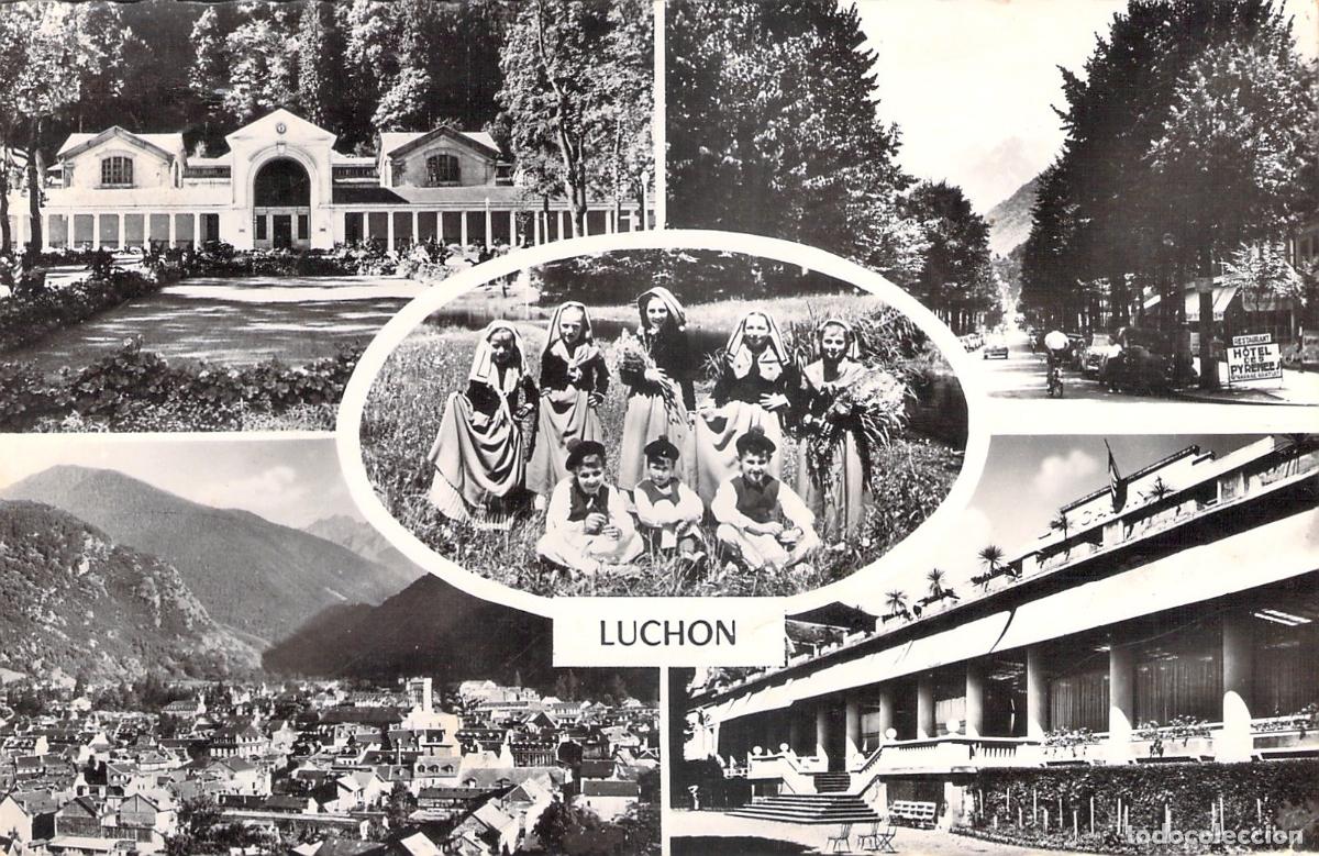 Postkarten: Postal de Luchon, La Reina de los Pirineos, Francia - Vistas M&uacute;ltiples