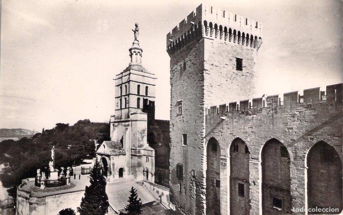 Postkarten: Postal de Avignon: Palacio de los Papas y Catedral Notre-Dame des Doms