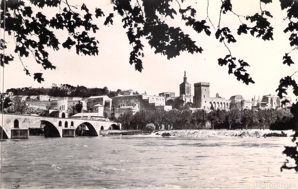 Postkarten: Postal de Avignon y el Puente Saint-B&eacute;n&eacute;zet sobre el R&iacute;o R&oacute;dano