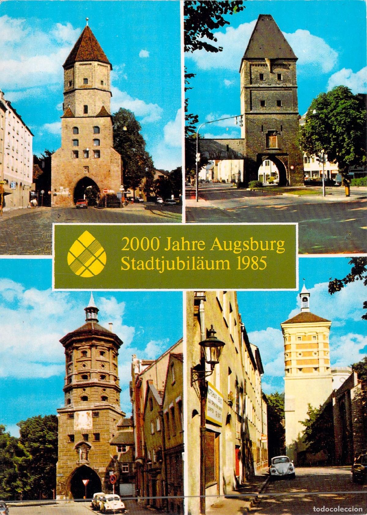 Postales: Postal de Augsburg Alemania Aniversario 2000 A&ntilde;os Torres Hist&oacute;ricas