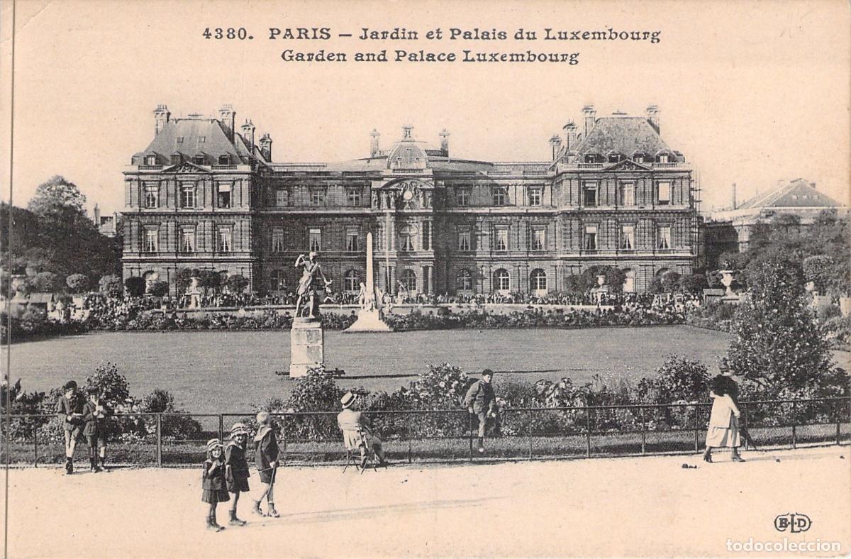 Postales: Postal de Par&iacute;s, Jard&iacute;n y Palacio del Luxemburgo