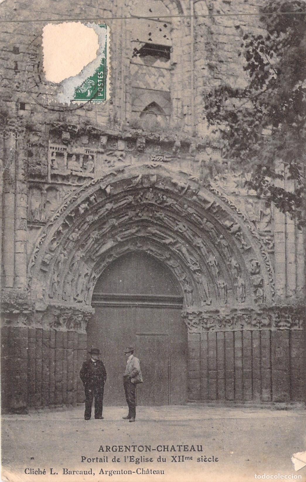 Postales: Postal de la Iglesia del Siglo XII en Argenton-Ch&acirc;teau, Francia