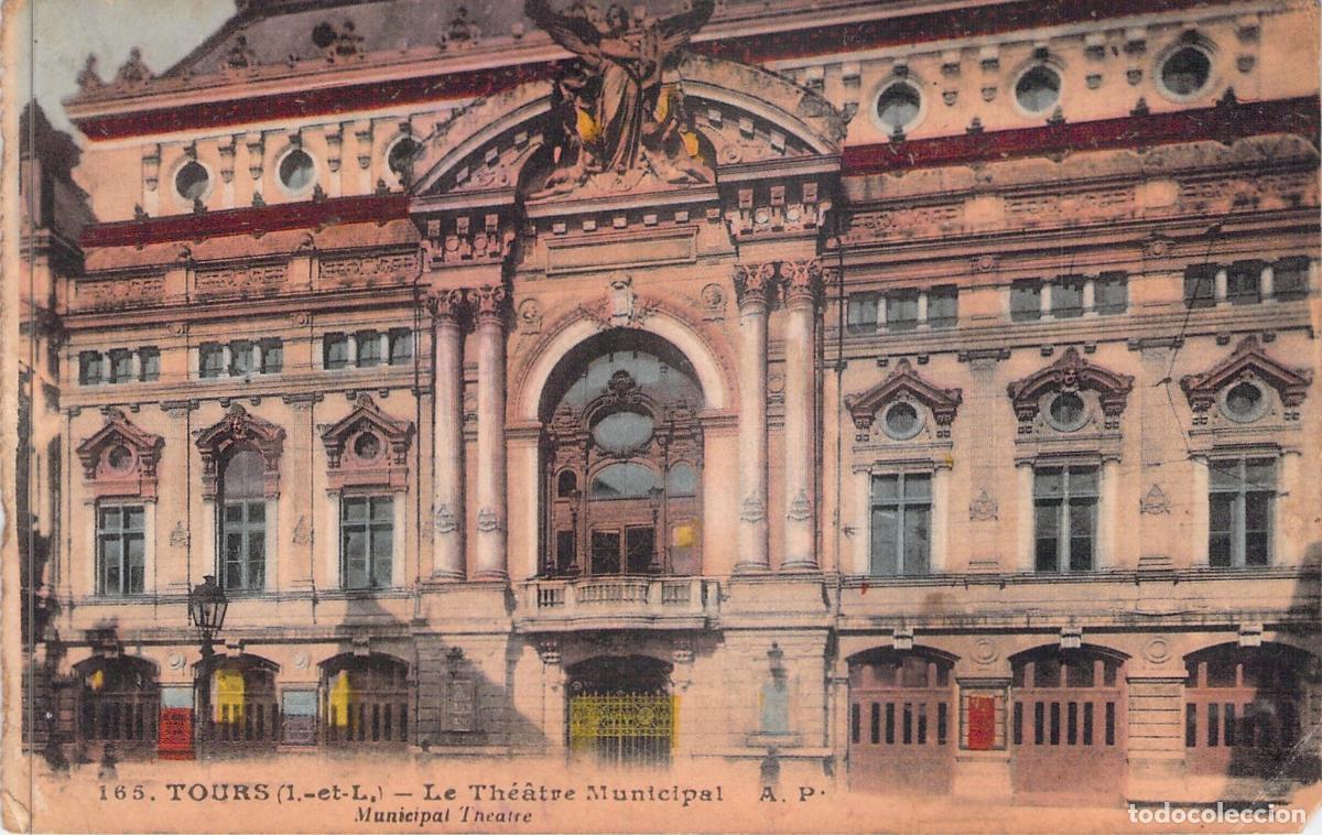 Cartoline: Postal del Teatro Municipal de Tours en Francia