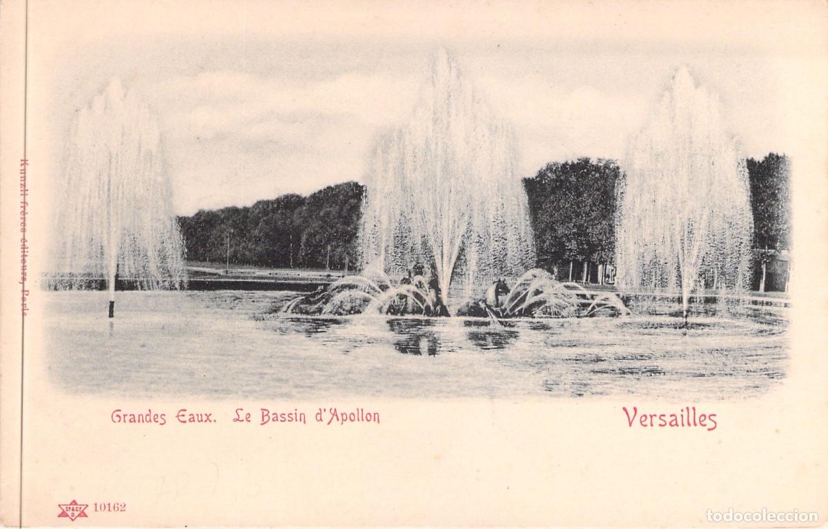 Cartoline: Postal del Estanque de Apolo en el Palacio de Versalles, Francia